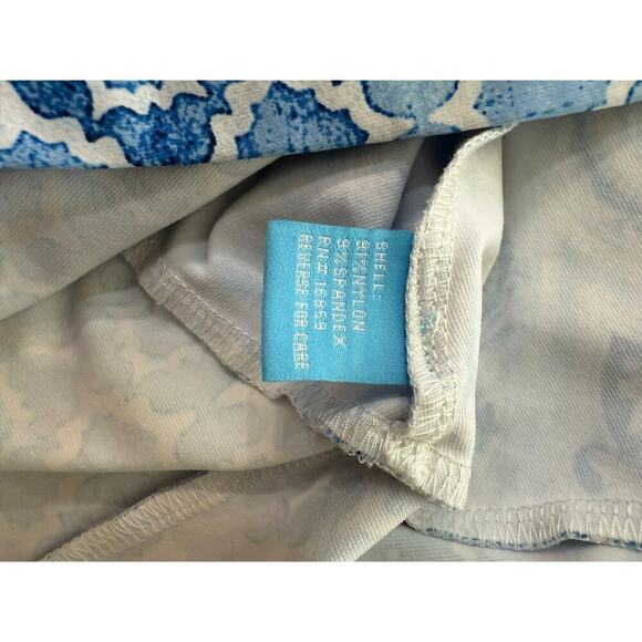 J. McLaughlin Women's Sleeveless Blue Geometric Catalina Sheath Dress Size Large - Picture 7 of 7